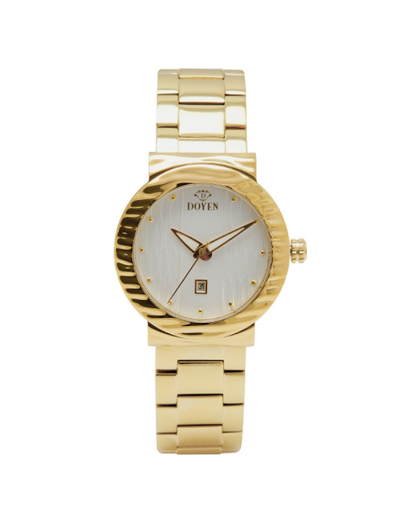LADY THAMES  YELLOW GOLD WHITE - DIAL 3HAND W/DATE WATCH