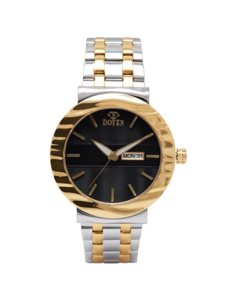 MR THAMES GENTS - STAINLESS STEEL BLACK DIAL 3HD W/DAY&DATE  WATCH